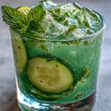 Cooling Green Detox Cucumber Mint Agua Fresca, ready to serve chilled.