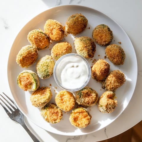 Golden brown jalapeño poppers with bubbly breading and spicy pepper inside. 