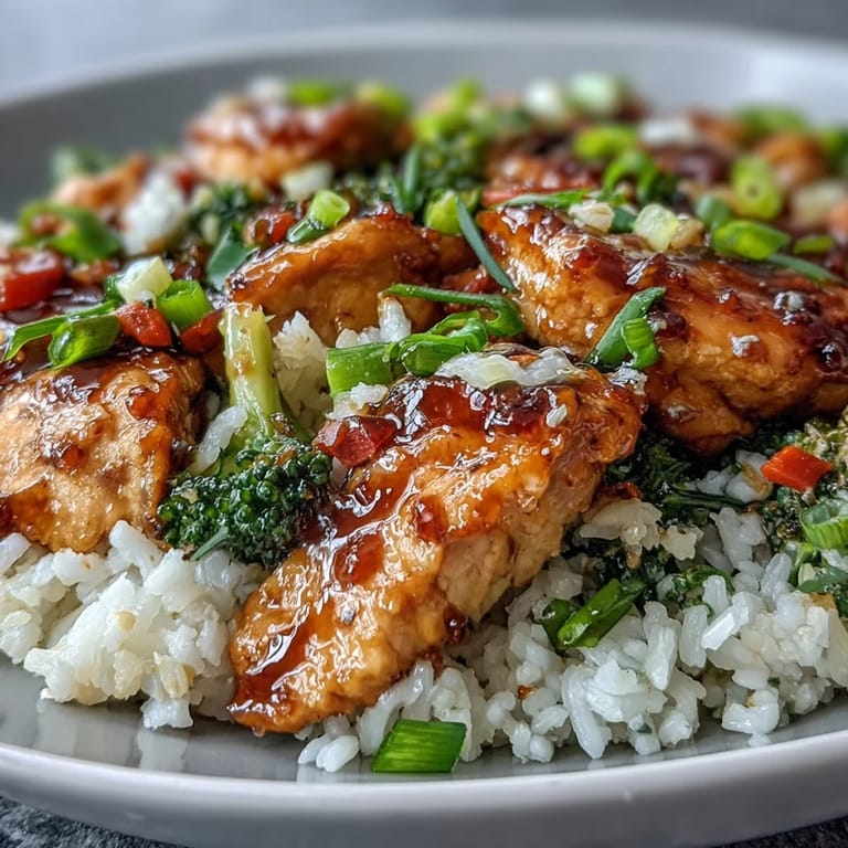 Savory one-pan honey garlic chicken and broccoli, ready to enjoy.