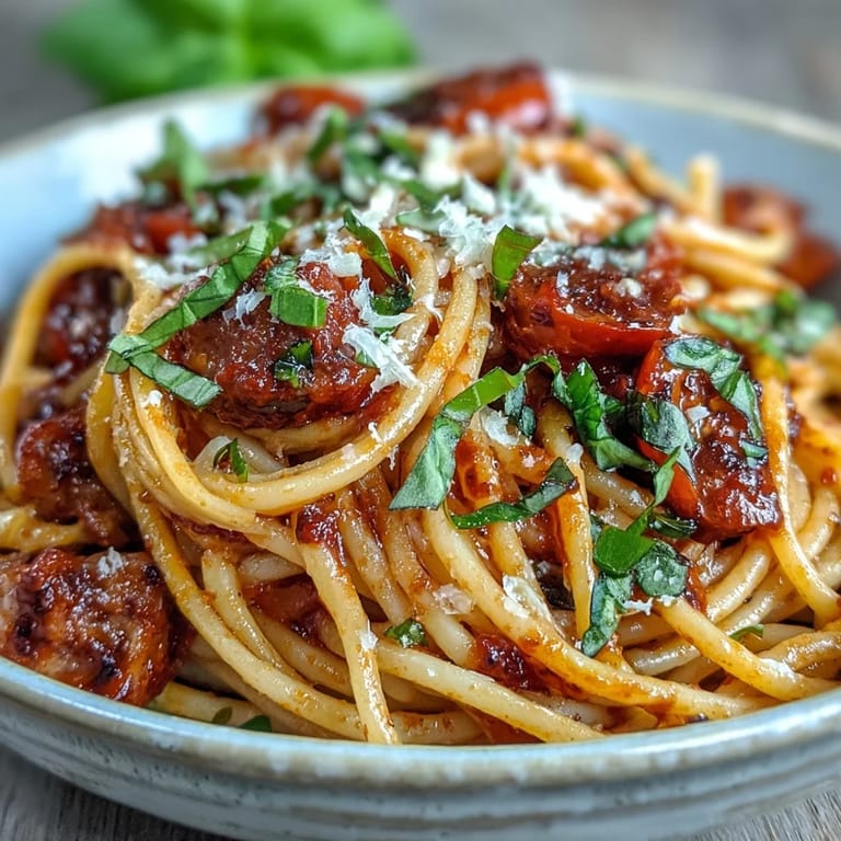 Savory Italian Drunken Noodles are plated with fresh basil and Parmesan, served with lemon wedges for a bright, zesty finish.