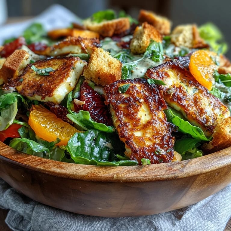 Crispy sourdough croutons and zesty sumac dressing garnish this vibrant Mediterranean-style vegetarian salad.