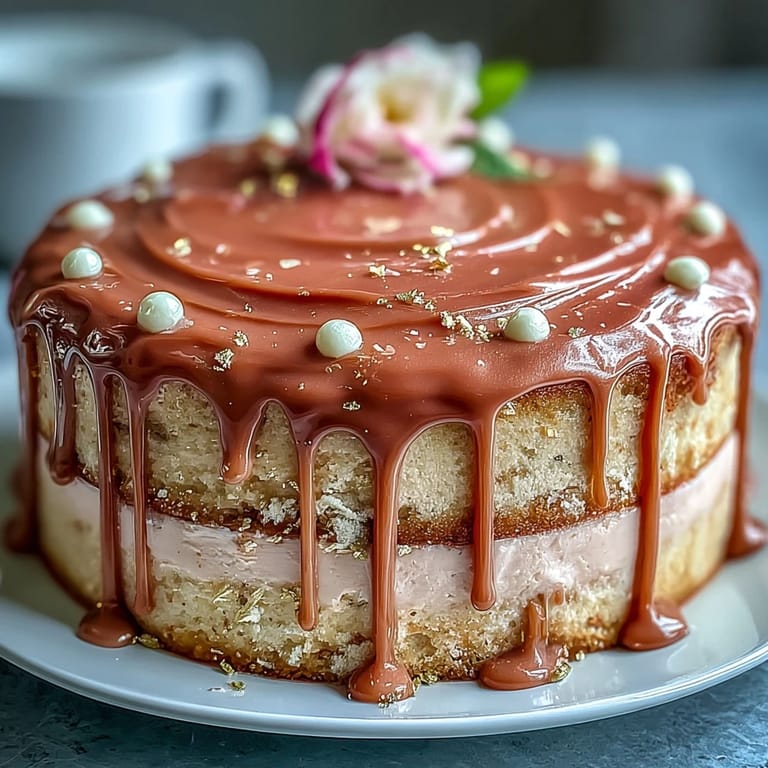 Perfectly swirled Rosé Velvet Cake, ready to celebrate special moments elegantly.