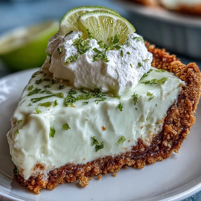 Enjoy this cool, delicious No-Bake Key Lime Pie with a beautiful graham cracker base.