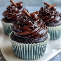 Celebrate graduation with festive cupcakes topped with edible chocolate graduation caps and colorful frosting swirls.  